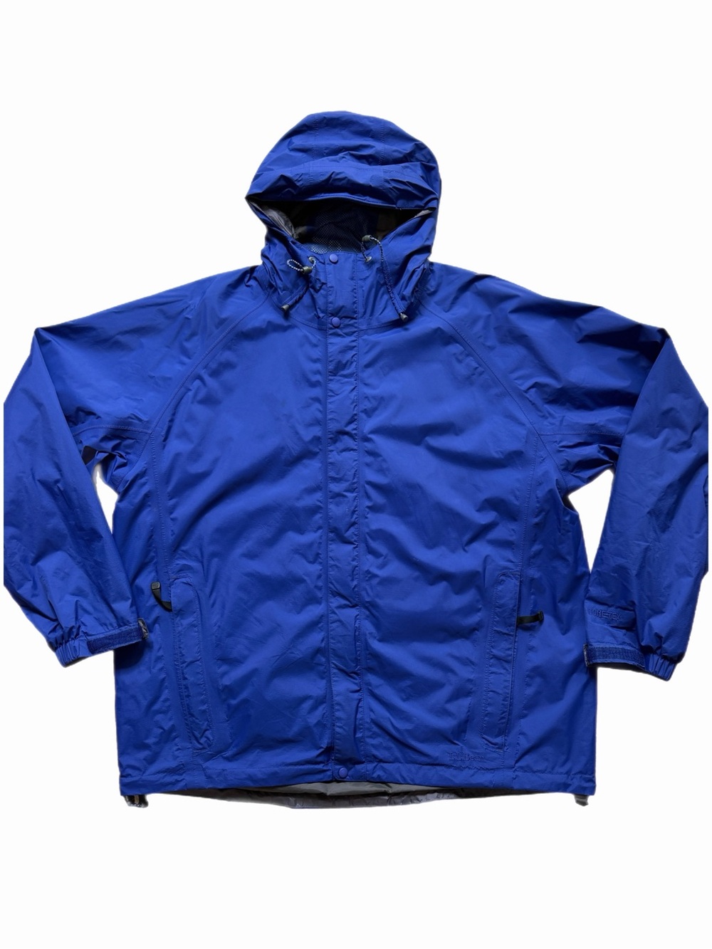 LLBEAN Men’s GORE-TEX Stowaway Mountain Parka L Blue Extreme Wet Weather Jacket